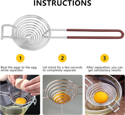 Whisk Set 8" 10" 12" and Egg Separator