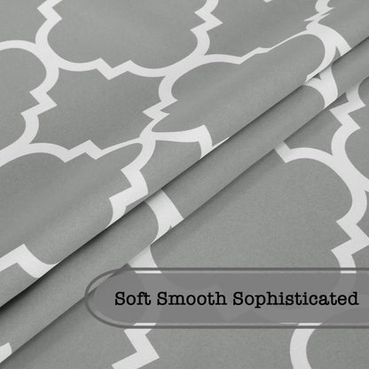 Beautiful Quatrefoil Dove Pattern Thermal Insulated Blackout Tie up Curtains, Rod Pocket Home Fashion Balloon Shade for Small Window, W42 X L63 Inch-Dove(Set of 1)