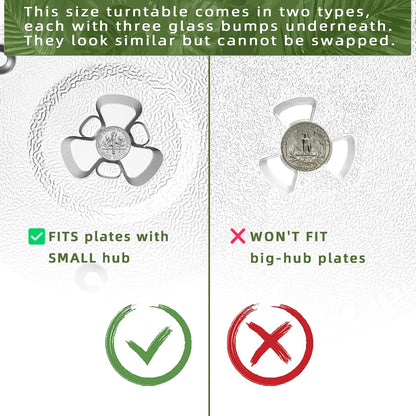10.6" Microwave Glass Turntable Compatible with Hamilton Beach P90D23AL-R1, GE WB48X26755, 10 5/8 Inch Replacement Microwave Glass Plate for Whirlpool WPW10551236