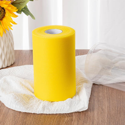 White Tulle Fabric Rolls 6 Inch by 100 Yards (300 Feet) Tulle Roll Spool Fabric for DIY Tutu Skirt Baby Shower Birthday Party Wedding Decorations Christmas Craft Supplies (White)