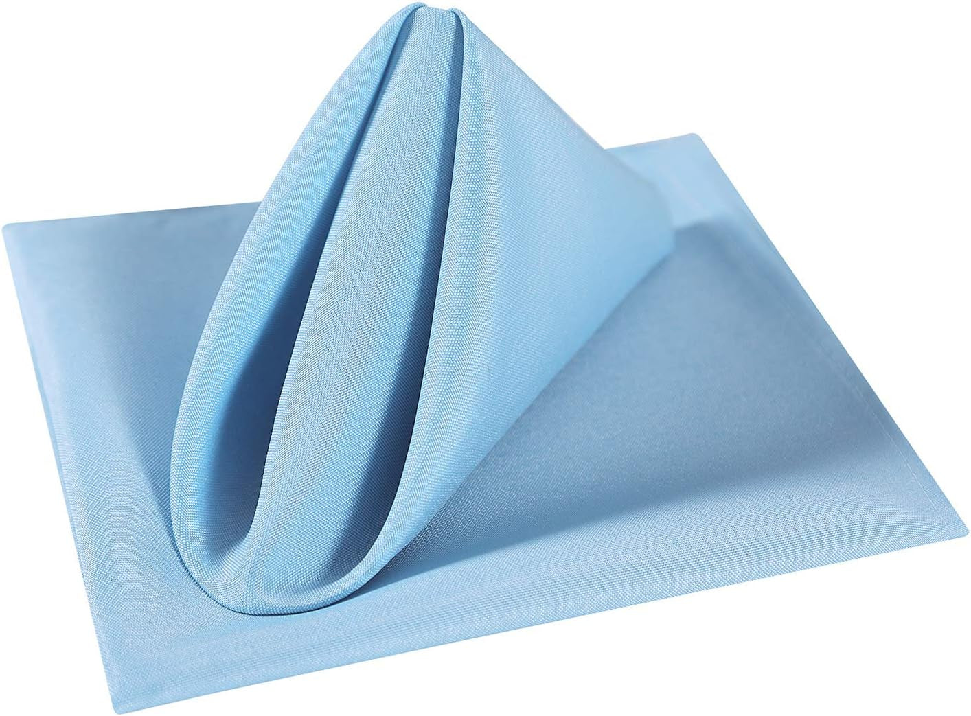 Cloth Napkins 17X17 Inch Washable Polyester Dinner Napkins Soft Table Napkins for Wedding Party Dining Banquet(Blue Mist,12Pcs)
