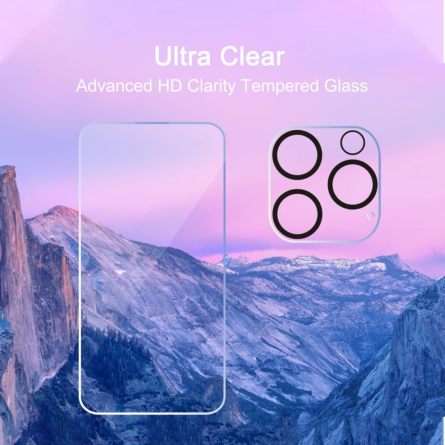 3 Pack Screen Protector for Iphone 16 Pro + 3P Lens Protector and 3 Pack Lens Protector for Iphone 16 Pro/16 Pro Max