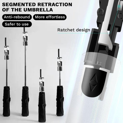 Automatic Compact Travel Umbrella, Windproof Folding 12 Ribs Umbrella for Rain & Sun with UV Protection, Lightweight & Portable for Men and Women