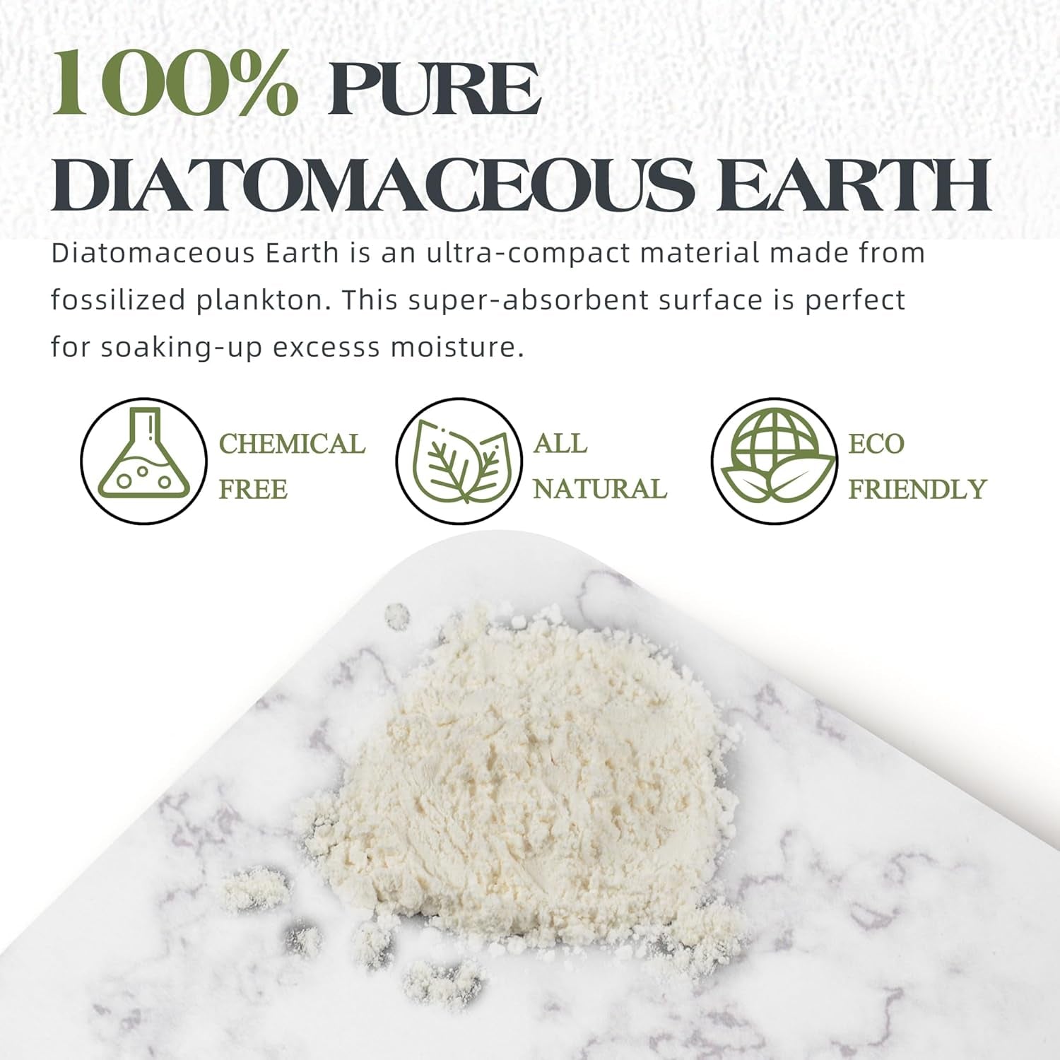13.8 x 17.7 Inch Super Absorbent Marble Stone Drying Mat for Kitchen Counter - Quick Dry Diatomaceous Earth Dish Mat (1 Piece)