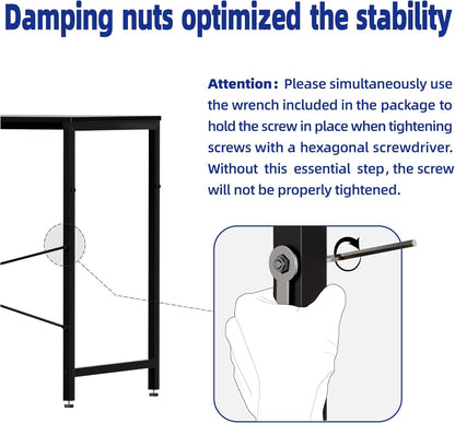 32 Inch Computer Desk for Small Spaces with Storage Bag, Home Office Work Desk with Headphone Hook, Small Office Desk Study Writing Table