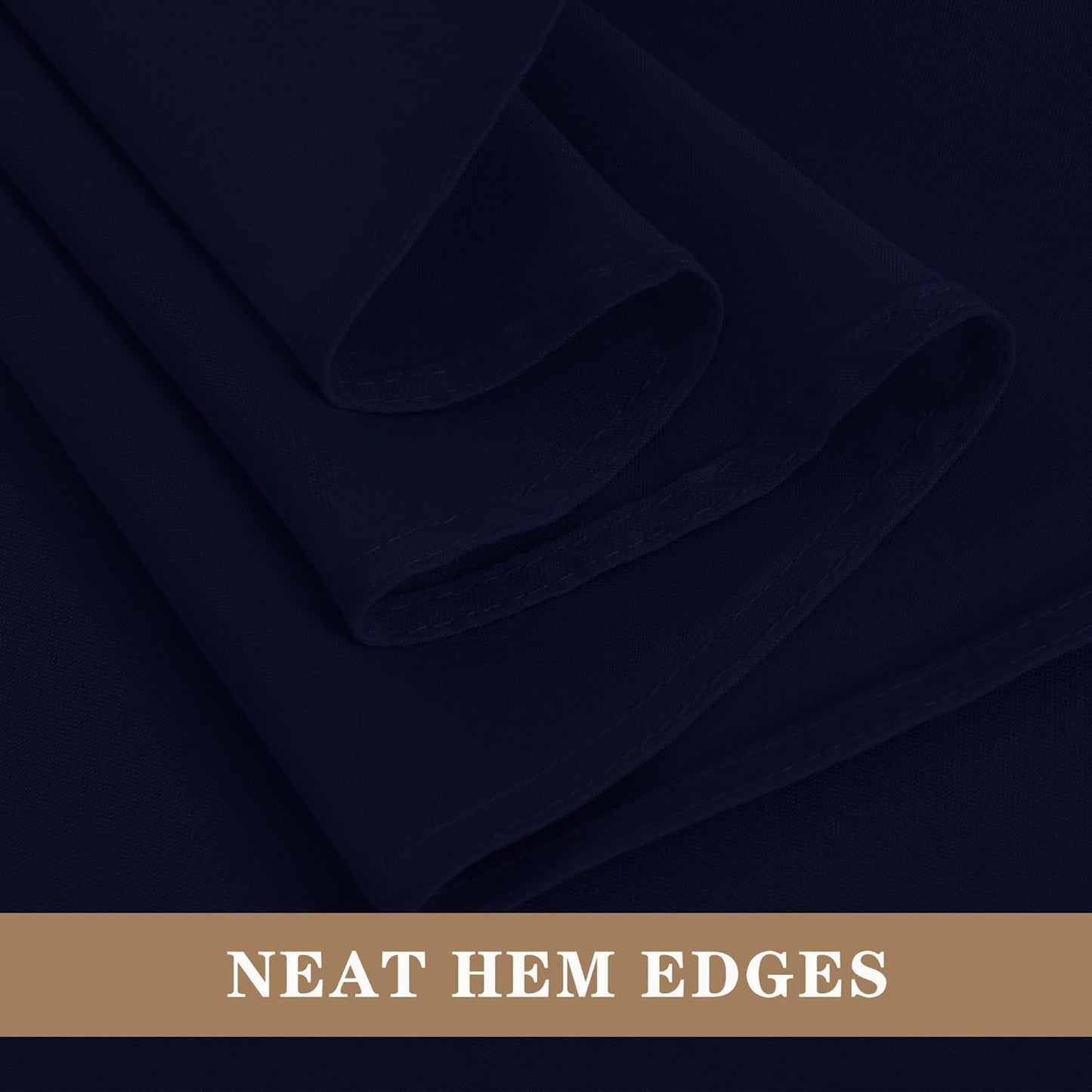 Navy Tablecloths for 6-8 Foot Tables, Set of 6 - 70 x 120 Inches - Reusable and Washable Polyester Fabric Table Covers for Weddings, Parties, and Banquets