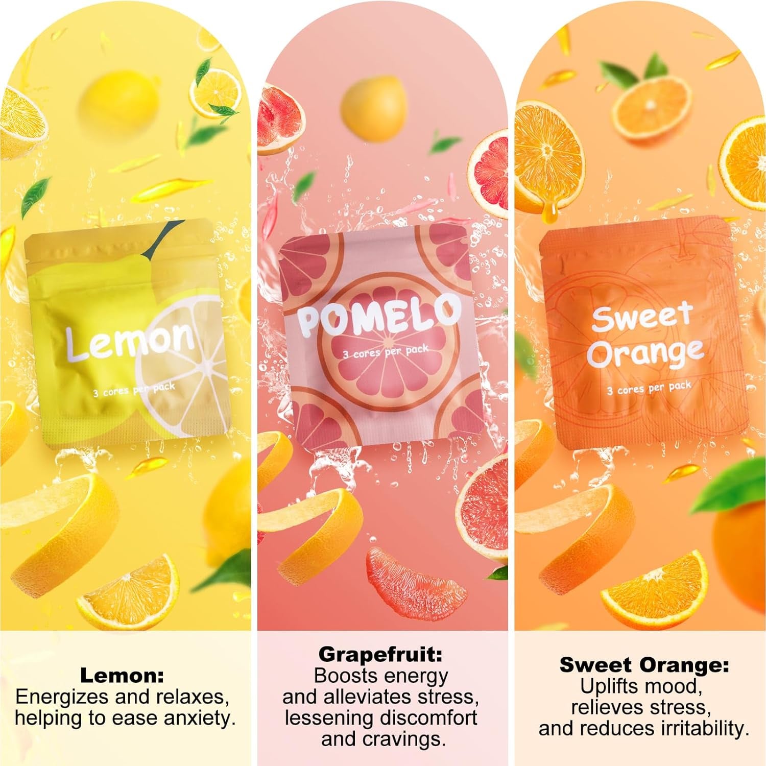 Flavoured Inner Filter Packs: Orange/Pomelo/Lemon Flavoured Breathlace Tube Breathing Necklace with Resistance Filter Calm Breathlace Stop Stress Necklaces Anxiety Relief Breathe Pendant