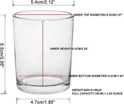 Clear Mercury Glass Tea Light Holders Set of 36 - Elegant Votive Candle Holders for Weddings, Showers and Home Decor - Perfect for Table Centerpieces and Parties (Glass, Clear)