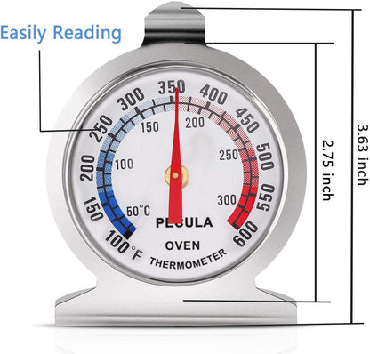 2 Pack Refrigerator Thermometer -30~30°C/-20~80°F and 1 Pack Oven Thermometer 50-300°C/100-600°F