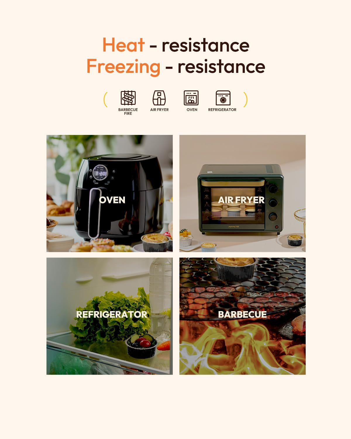 60 Pack 5Oz Disposable Aluminum Foil Ramekins with Lids, Mini round Baking Cups, Muffin Tins for Creme Brulee, Souffle, Pudding, Non-Stick, Wedding Favors, Black