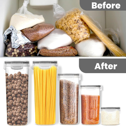 Airtight Food Storage Containers with Lids (24 Pack) - Pantry Organizers - Pantry Storage - for Cereal & More