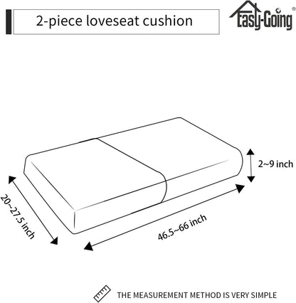 Fleece Chair Sofa Seat Cushion Slipcovers Soft Couch Cushion Cover Stretch Furniture Protector for Kids, Pets (2-Piece Loveseat Cushion, Navy)