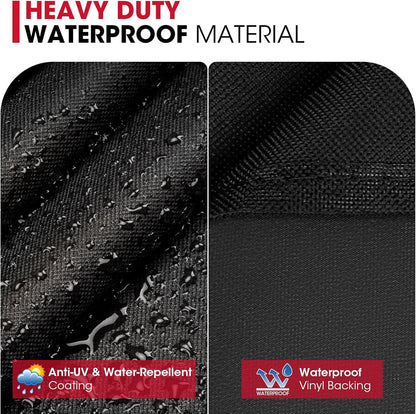 Griddle Cover for Blackstone 22 Inch and 17 Inch Griddle with Hood and Stand, Heavy Duty Waterproof Outdoor BBQ Grill Cover with Sealed Seam, Black