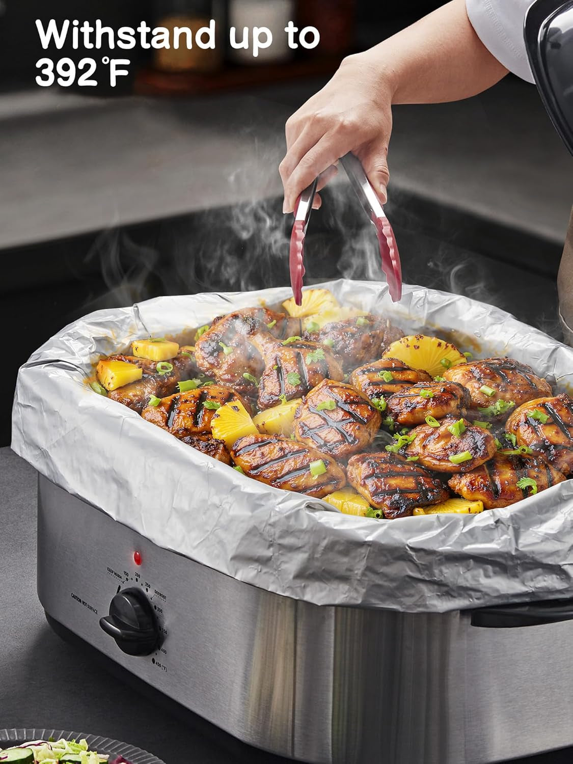 Foil Electric Roaster Liners, 2-Count Disposable Turkey Oven Cooking Bags, Fits 16, 18, 22 Quart Roaster Pan, Instant Cleanup for Thanksgiving Christmas, 16 X 34 Inch