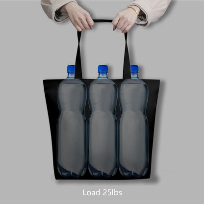 2-Pack Canvas Tote Bags with Magnetic Snap, Reusable Grocery Shopping Bags, DIY Your Creative Designs