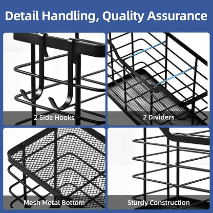 Hair Dryer Holder Hair Tool Organizer, Antirust Wall Mount Bathroom Hair Care Styling Tool Storage Basket for Hair Dryer, Curling Wands, Hair Straighteners