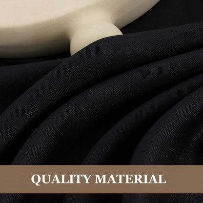Black Rectangle Tablecloths - 6 Pack, 70 x 120 Inches - Reusable and Washable Polyester Covers for 6-8 Ft Tables, Ideal for Weddings, Parties, and Banquets