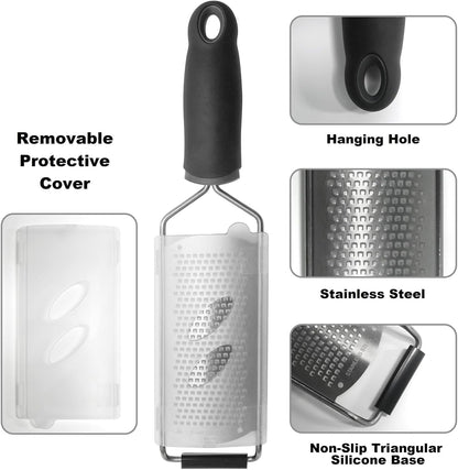 Cheese Zester Grater Handheld with Handle-Lemon Citrus Zester Tool Graters for Kitchen Stainless Steel Salad Spinner Cake Decorating Supplies,Perfect Kitchen Gadgets Zucchini Nutmeg Ginger Peeler