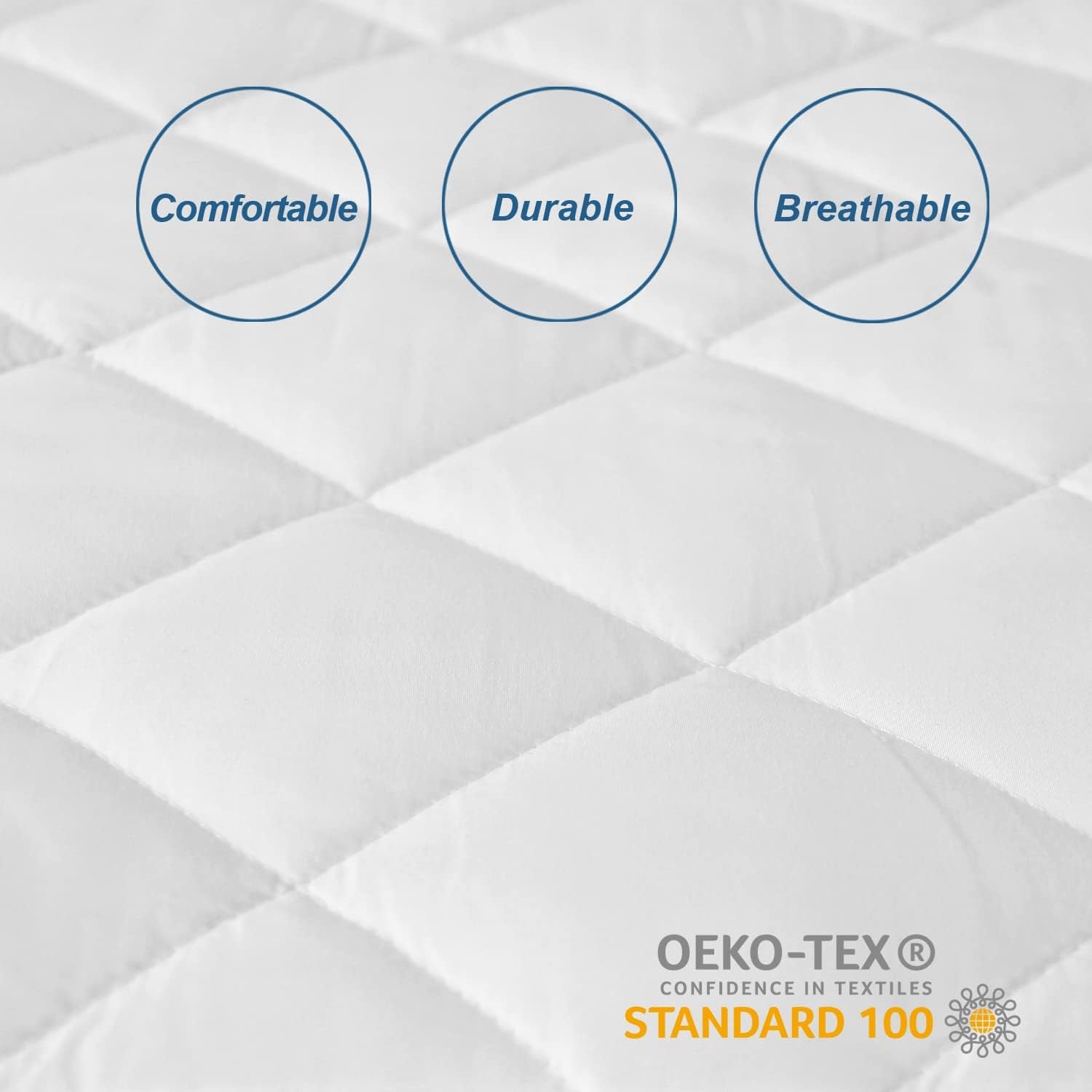 Short King RV Mattress Pad Waterproof 72X75 Inch, Absorbent and Quilted Mattress Topper Protector, down Alternative Filling RV Short King Mattress Protector