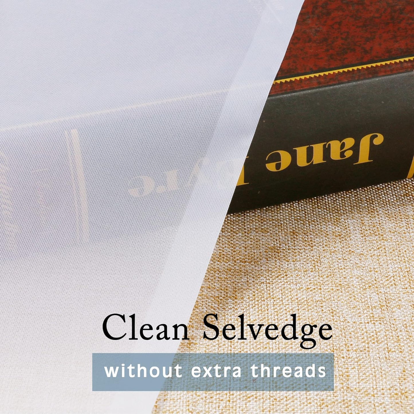 Sheer Curtains 84 Inches Long 2 Panels Set for Living Room/Bedroom, Rod Pocket Voile Sheer Panel Drapes, White, 2Pcs, Each 42" W X 84" L