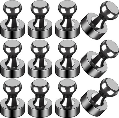 Refrigerator Magnets 12Pcs Magnet Clips Fridge Magnetic Heavy Duty Clip Whiteboard Strong Chip Cruise Cabins,  Black Magnetic Hooks, Cruise Essentials, Cruise Must Haves, 50Lbs Swivel Heavy Dut