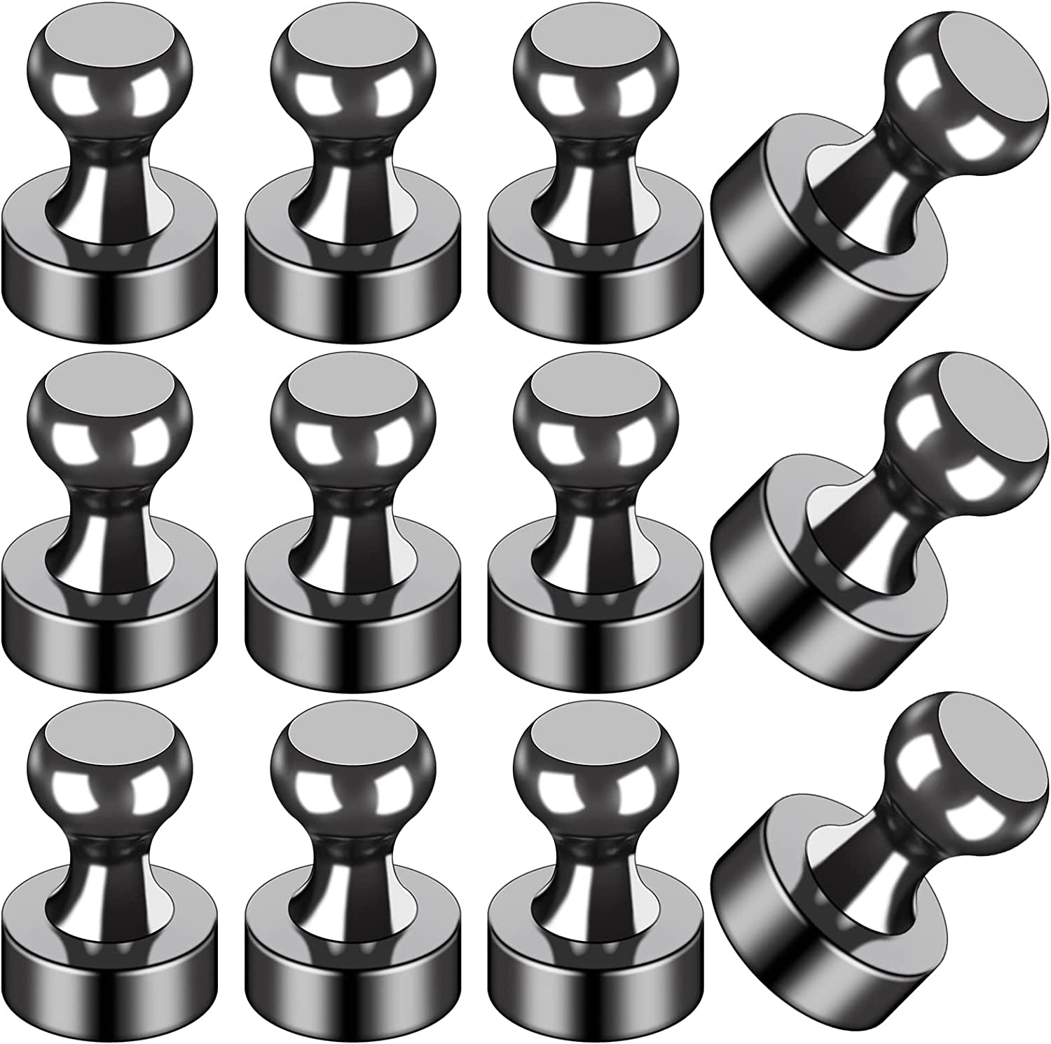 Refrigerator Magnets 12Pcs Magnet Clips Fridge Magnetic,Strong Neodymium Cup Magnets, Waterproof, Rare Earth