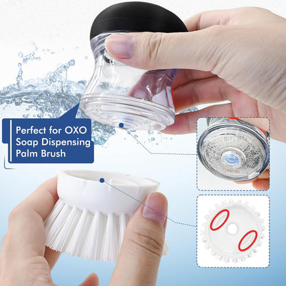 Palm Brush Refills for OXO Soap Dispensing Dish Brush - 4 Pack Cleaning Replacement Brush Head for OXO Palm Brush(White)