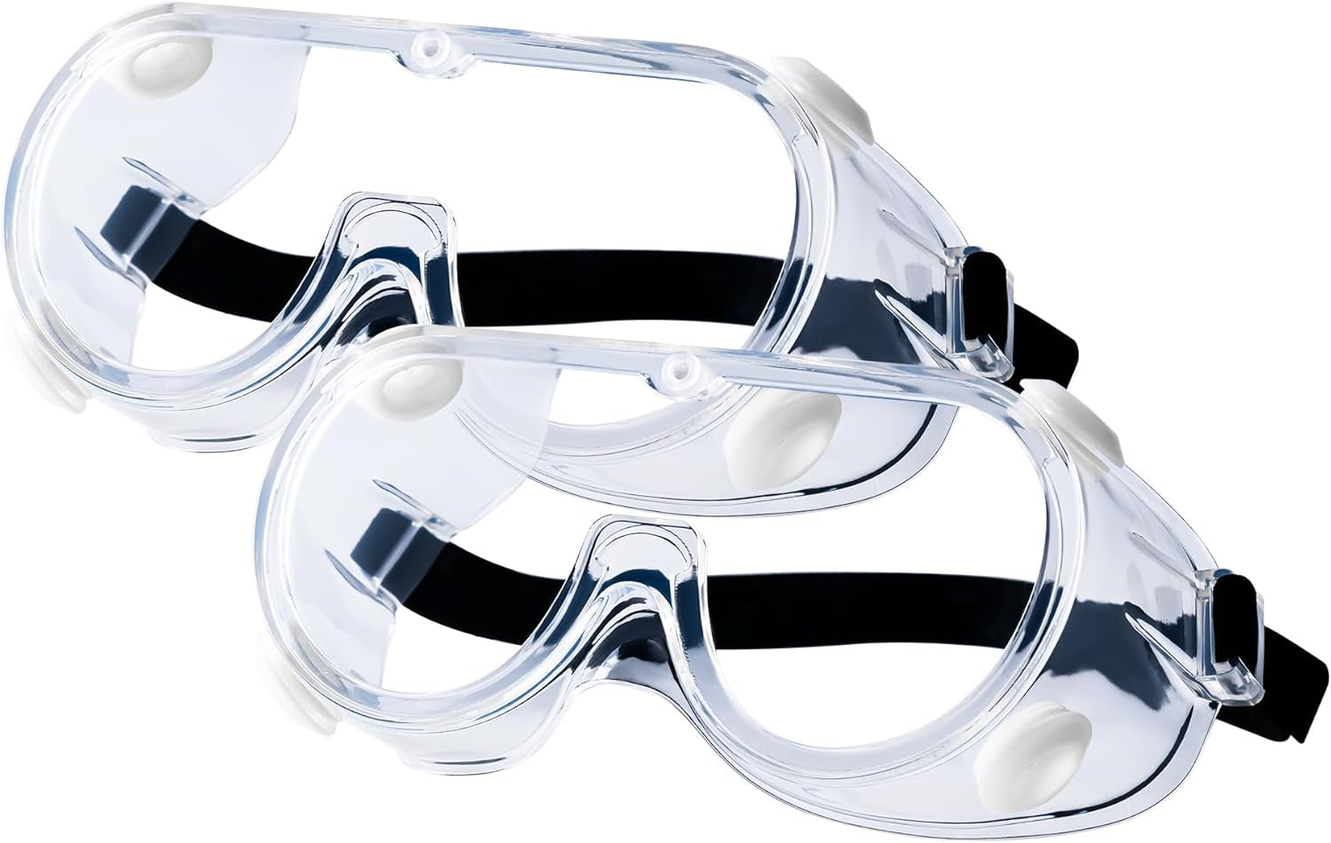 2-Pack Professional Anti-Fog Safety Goggles for Laboratory, Construction, and Industrial Use