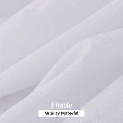 6-Pack White Rectangular Tablecloths - 70 x 120 Inches - Wrinkle and Stain Resistant Polyester Covers for Weddings, Parties, Banquets, and Formal Events