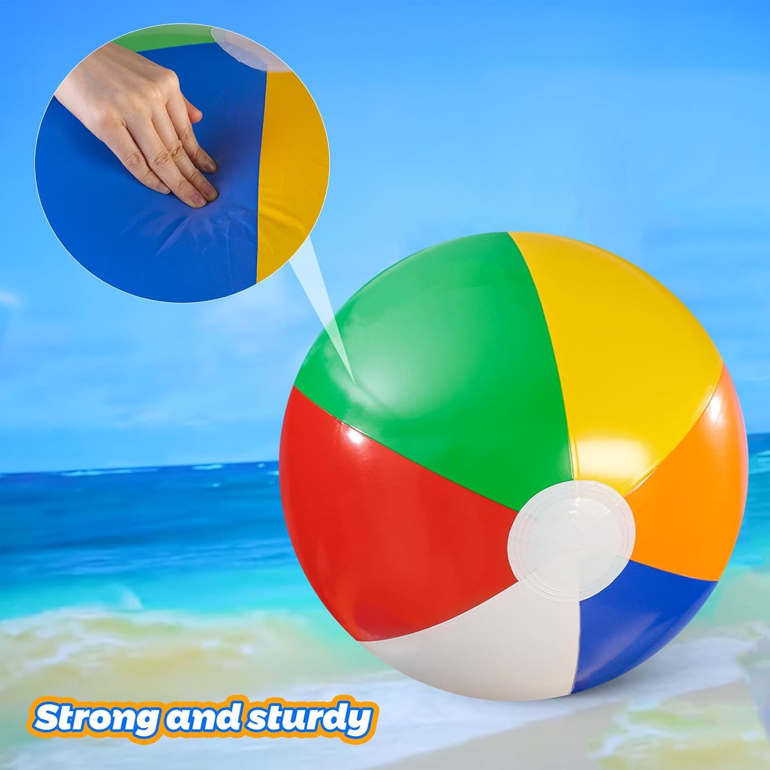 2PCS Large Beach Balls, 42Inche Inflatable Pool Balls Toys for Summer Pool Beach Party