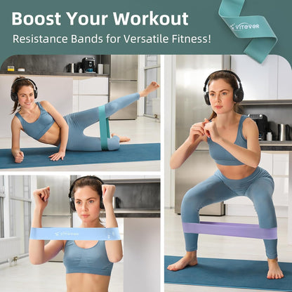Resistance Bands for Working Out, Exercise Bands Resistance Band for Physical Therapy, Stretch Bands for Legs, Arm, Whole-Body Fitness, Booty, Stretching, Women & Men Workout Bands