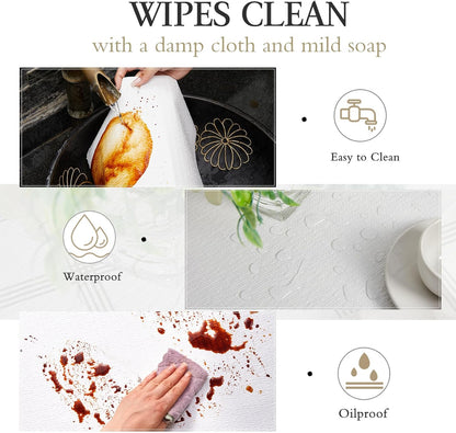 Shelf and Drawer Liner for Kitchen Cabinet, Non Adhesive Non Slip Shelf Paper Waterproof Washable Thickened for Dresser Pantry Shelve Bathroom Protector Liner(White,12 in X 10 FT)