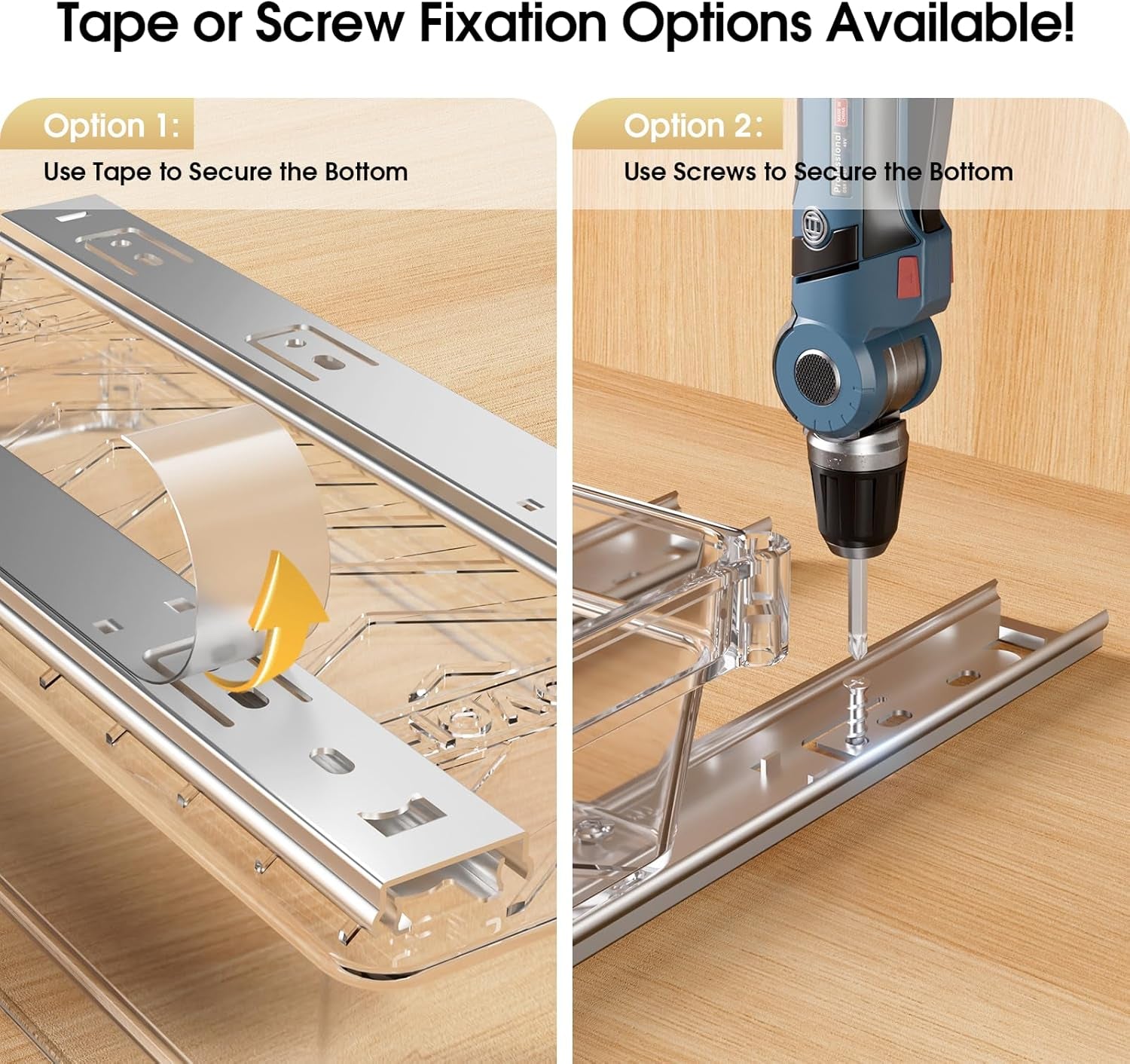 2 Packs Pull Out Spice Rack Organizer for Cabinet, 2 Tier Vertical Spice Organization, 5.47" Wx11.14 Dx9.76 H, Cabinet Size Need:13'' High X 12'' Deep X 6'' Wide(Not for Cabinet with Lip)