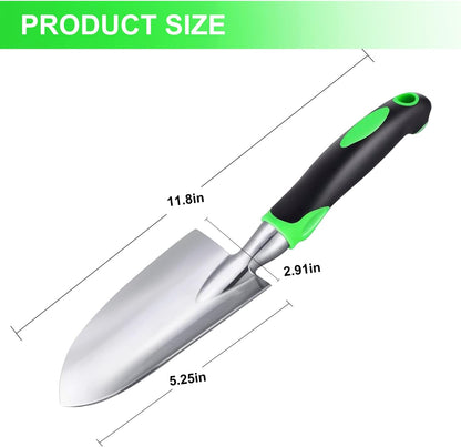 Garden Tools, Cultivator Gardening Tools Hand Trowel, Pitchforks Trowel Aluminum with Soft Rubberized Non-Slip Handle, Durable Garden Hand Tools Garden Gifts for Men Women