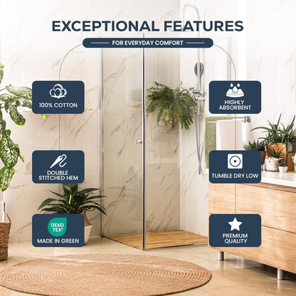 Cotton Bleach Proof Salon Towel 16 by 27 Inches, Bleach Safe Gym 100% Cotton Hand Towel, 24 Pack, Black