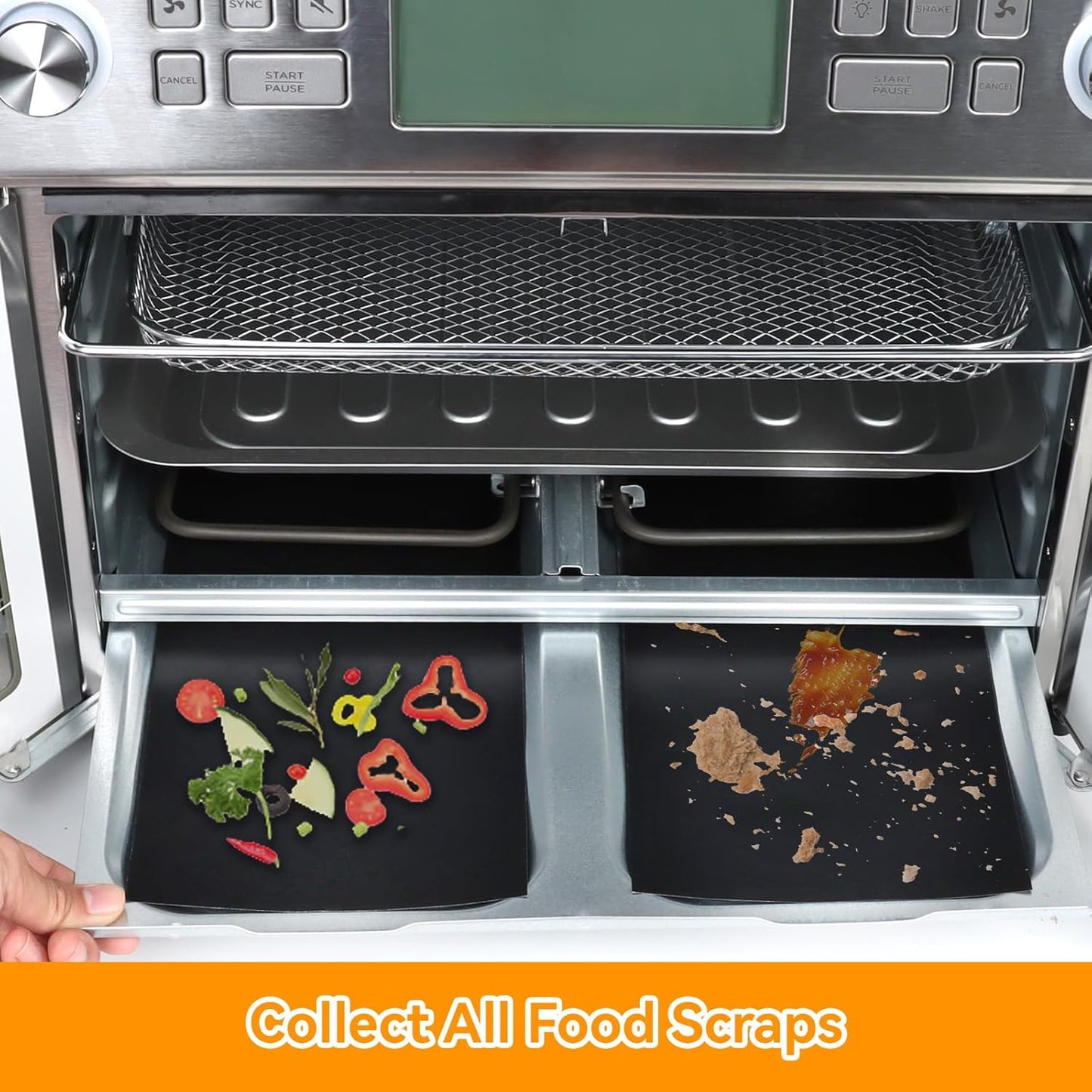 4 Pcs Air Fryer Oven Liners for Emeril Lagasse Dual Zone 360 Air Fryer Oven, Small Size Airfryer Liners Reusable Accessories for Emeril Lagasse Dual Zone Toaster