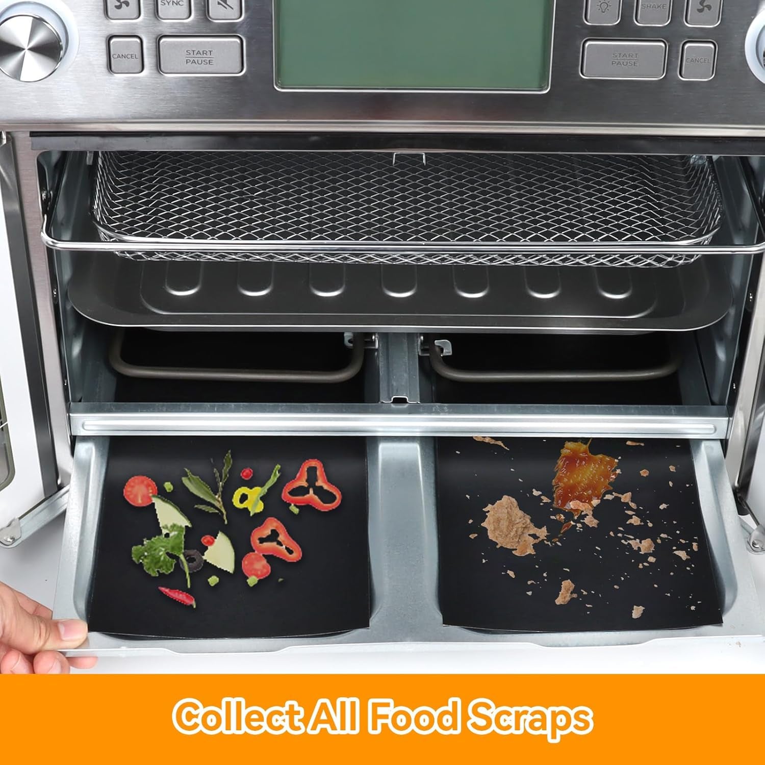 4 Pcs Air Fryer Oven Liners for Emeril Lagasse Dual Zone 360 Air Fryer Oven, Small Size Airfryer Liners Reusable Accessories for Emeril Lagasse Dual Zone Toaster