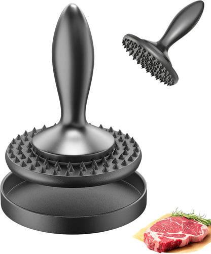 3 in 1 Meat Tenderizer Tool - Meat Mallet, Dual-Sided Kitchen Pounder for Tenderizing Steak, Chicken Cutlet