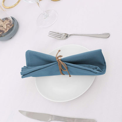 Cloth Napkins Set of 12 (18" X 18") Linen Textured Dinner Napkins Waterproof Extra Soft Thick Durable Reusable Napkins with Hemmed Edges for Dinners, Weddings and Everyday Use, Ink Blue