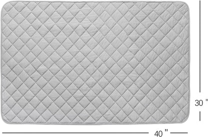 Toddler Comforter & Crib Toddler Blanket, Super Soft Quilted and Lightweight down Alternative Crib Comforter, 30X40 Inches, Grey