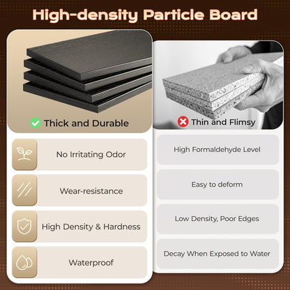 63-Inch L-Shaped Desk with Integrated Power Outlets and USB-C Port, Reversible Design, Spacious Corner Gaming and Office Desk, 0.95-Inch Thick Desktop, Sturdy Metal Frame, Ideal for Home Office and Study, Black