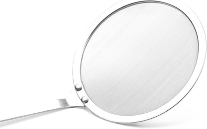 Stainless Steel Fat Skimmer Spoon - Fine Mesh Food Strainer for Grease, Gravy and Foam, Japanese Hot Pot Skimmer with Long Handle