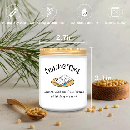 Book Lover Candle Gifts for Readers- Reading Bookish Gift Candles, Thanksgiving Christmas Birthday Gifts for Bookworm, Librarian