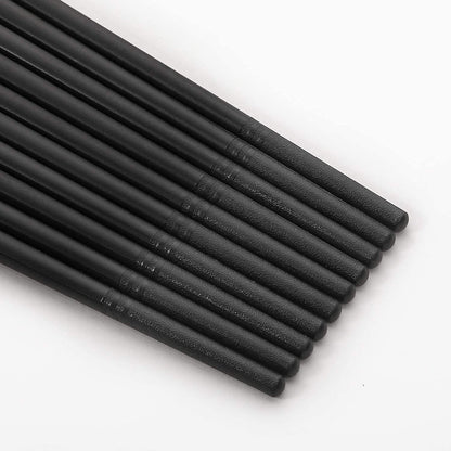 10 Pairs Fiberglass Chopsticks - Reusable Chopsticks Dishwasher Safe, 9 1/2 Inches - Gold