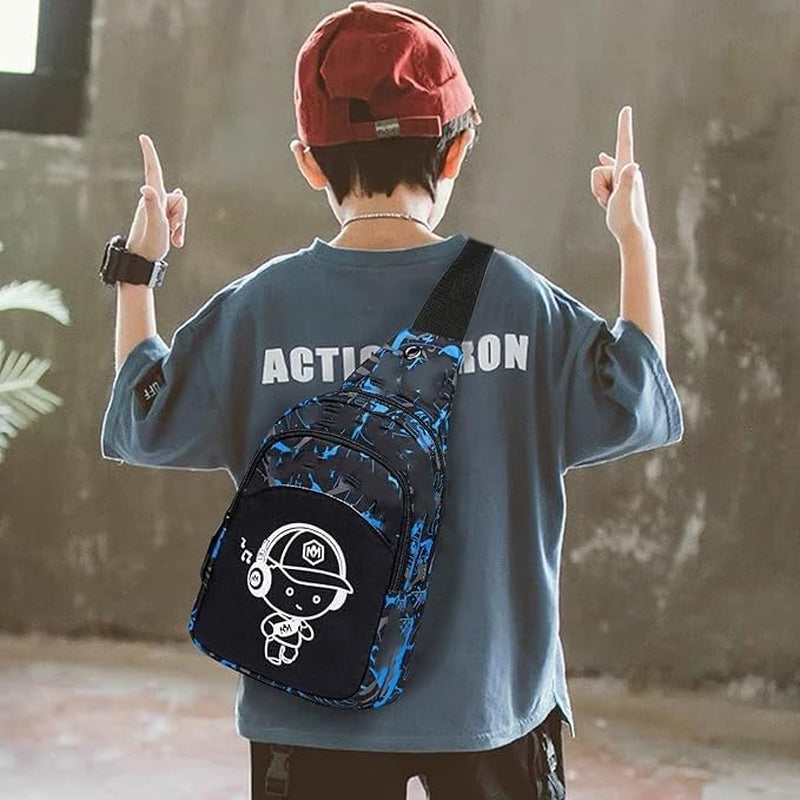 Small Sling Bag Crossbody Bags Camouflage Fanny Packs Chest Bag Travel Chest Gifts for Boys