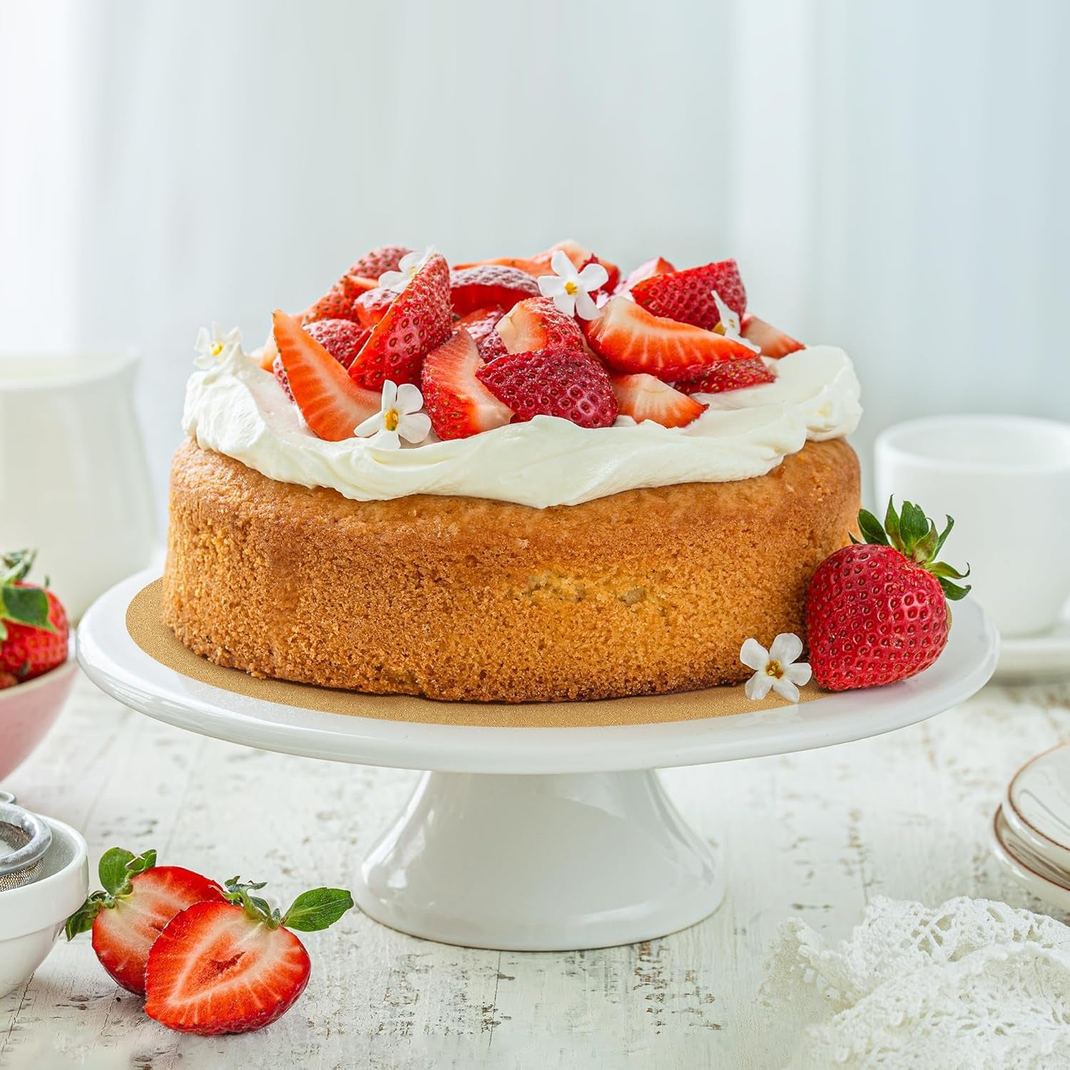 100 Pcs Unbleached Parchment Paper Baking Sheets Round, 4 Inches Non-Stick Precut Baking Parchment, Perfect for Baking Grilling Air Fryer Steaming Bread Cup Cake Cookie and More