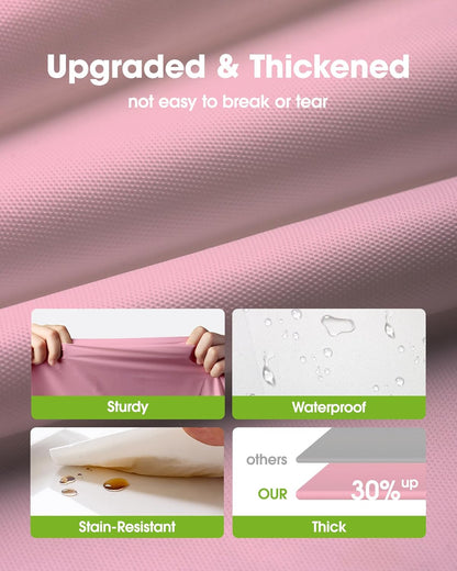 Plastic Table Cloth Disposable 12 Pack, 54 X 108 Inch Table Cloths, Easter Party, Valentines, Mothers Day Decorations, Tablecloths, Rectangle, Pastel Plastic Cover, Leakproof & Sturdy, Pink