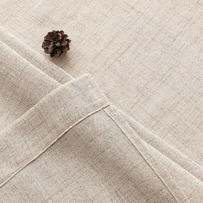 Linen Textured Small Kitchen Window Curtains over Sink, Semi Sheer Farmhouse Cafe Curtain 36 Inch Long Short Back Tab Half Window Curtains for Bathroom Basement 2 Panels
