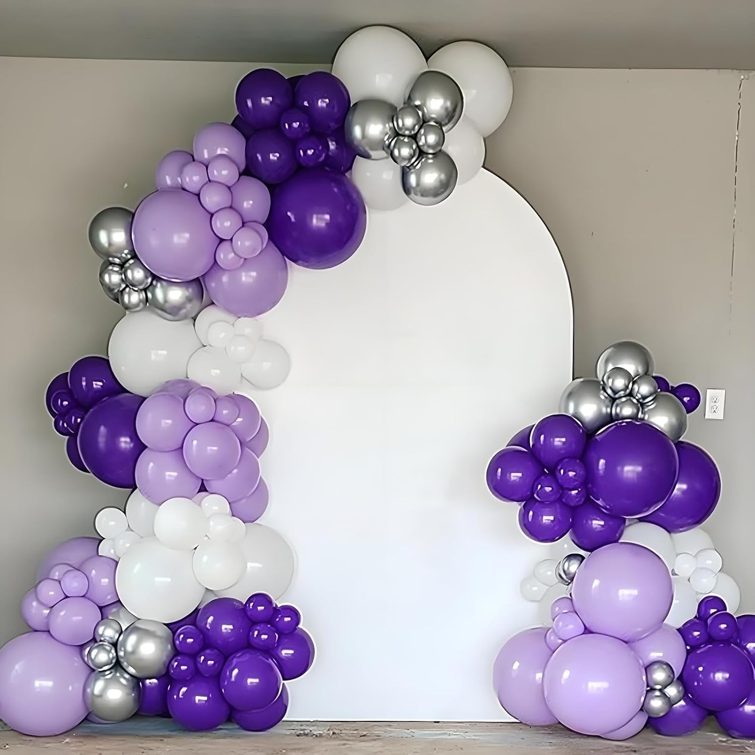 120Pcs Dark Purple Balloons, 18 12 10 5 Inch Purple Balloons Different Sizes Balloon Arch Kit for Graduation Birthday Wedding Baby Shower Party Decorations