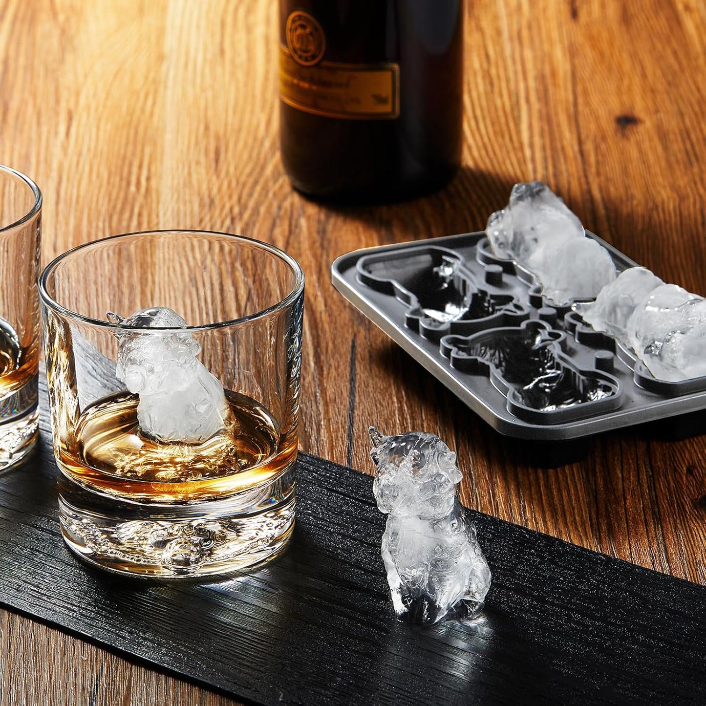 3D Highland Cow Ice Cube Tray, Large Silicone Fun Shapes Ice Cube Mold for Whiskey,Cocktails, Bourbon, Cute Highland Cow Gifts for Holiday Stocking Stuffers